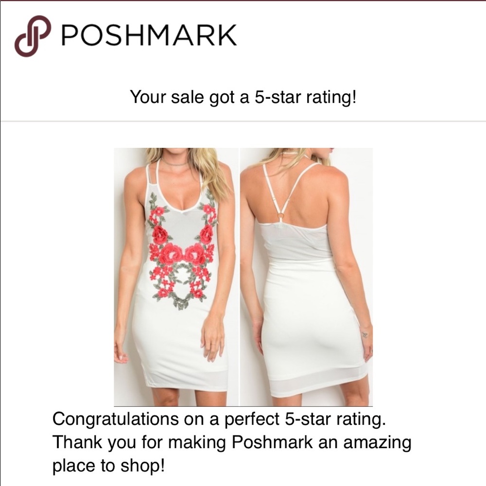 IVORY ROSE PATCH DRESS - Picture 6 of 6